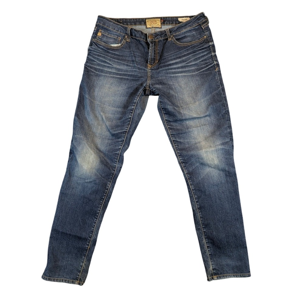 Dear John Joyrich Comfort Skinny Jeans Blue Medium Wash Whiskering Size 31 - Picture 1 of 8